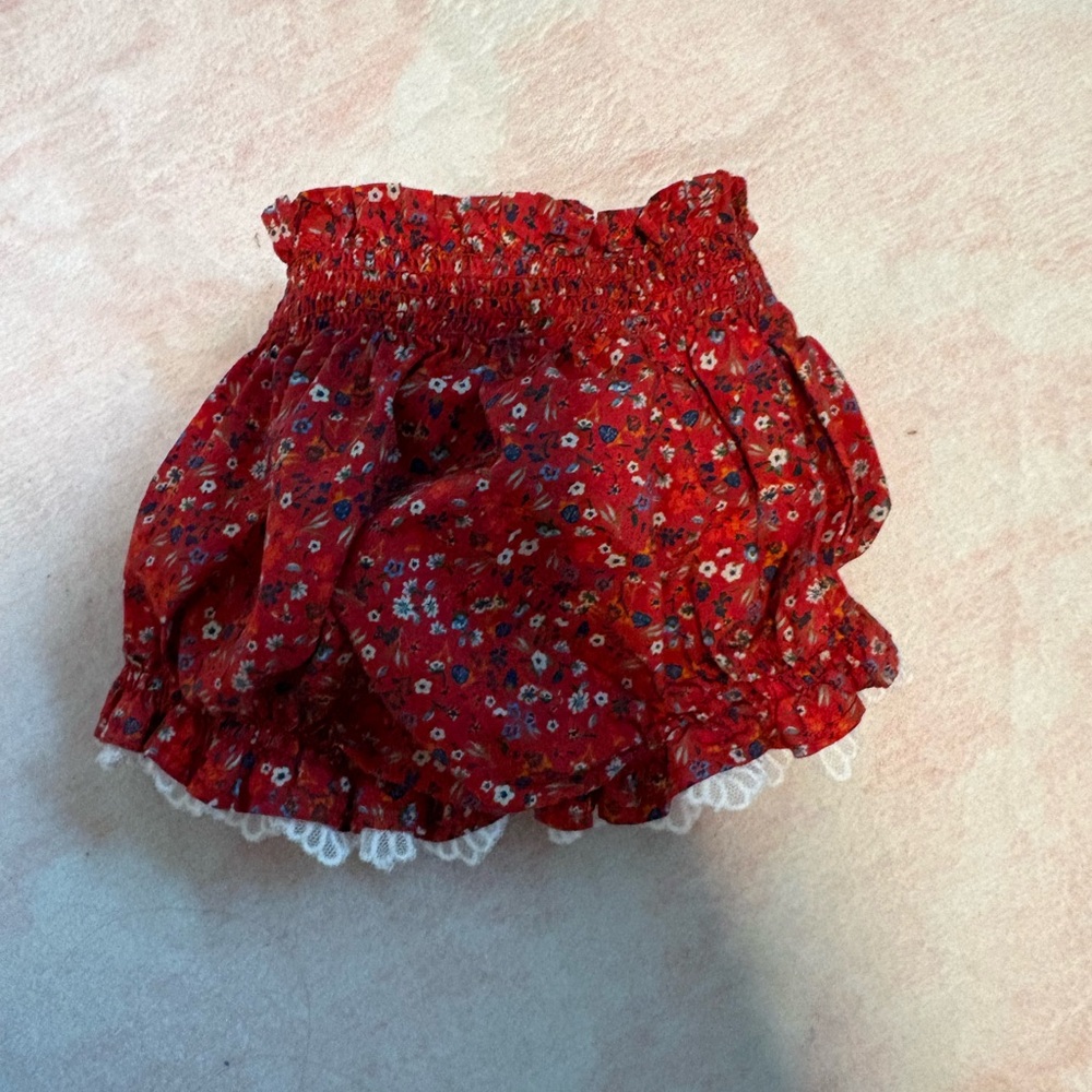 Edgehill Collection Red Floral Kids Shorts